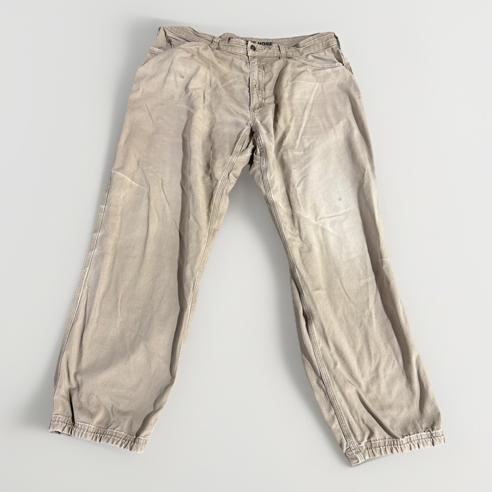 Duluth‎ Trading Pants Mens 40x32 Beige Flex Fire Hose Workwear Stretch